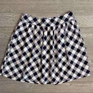 💜 Crown & Ivy Navy & White Gingham Checkered Skirt 4